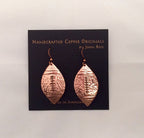 Handcrafted Copper Football Earrings