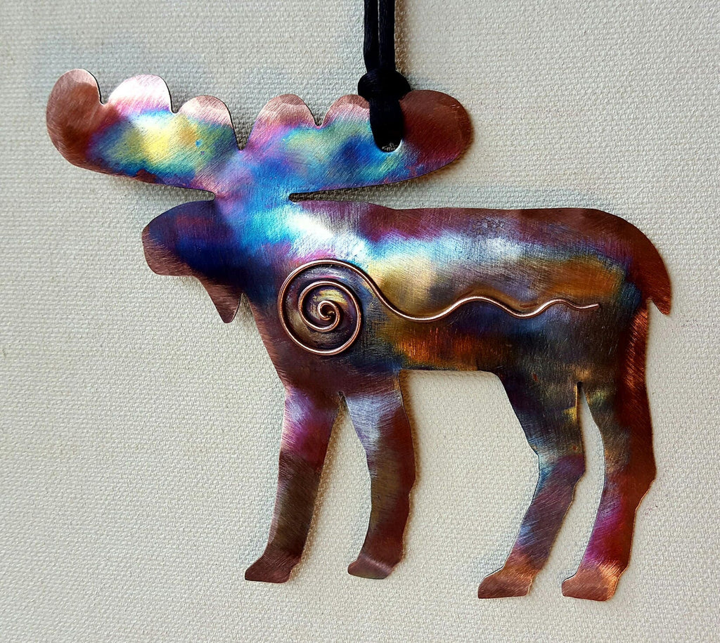 Handcrafted Copper Moose Ornament