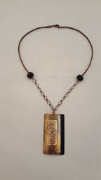 Handrafted Copper Enamel Pendant Necklace