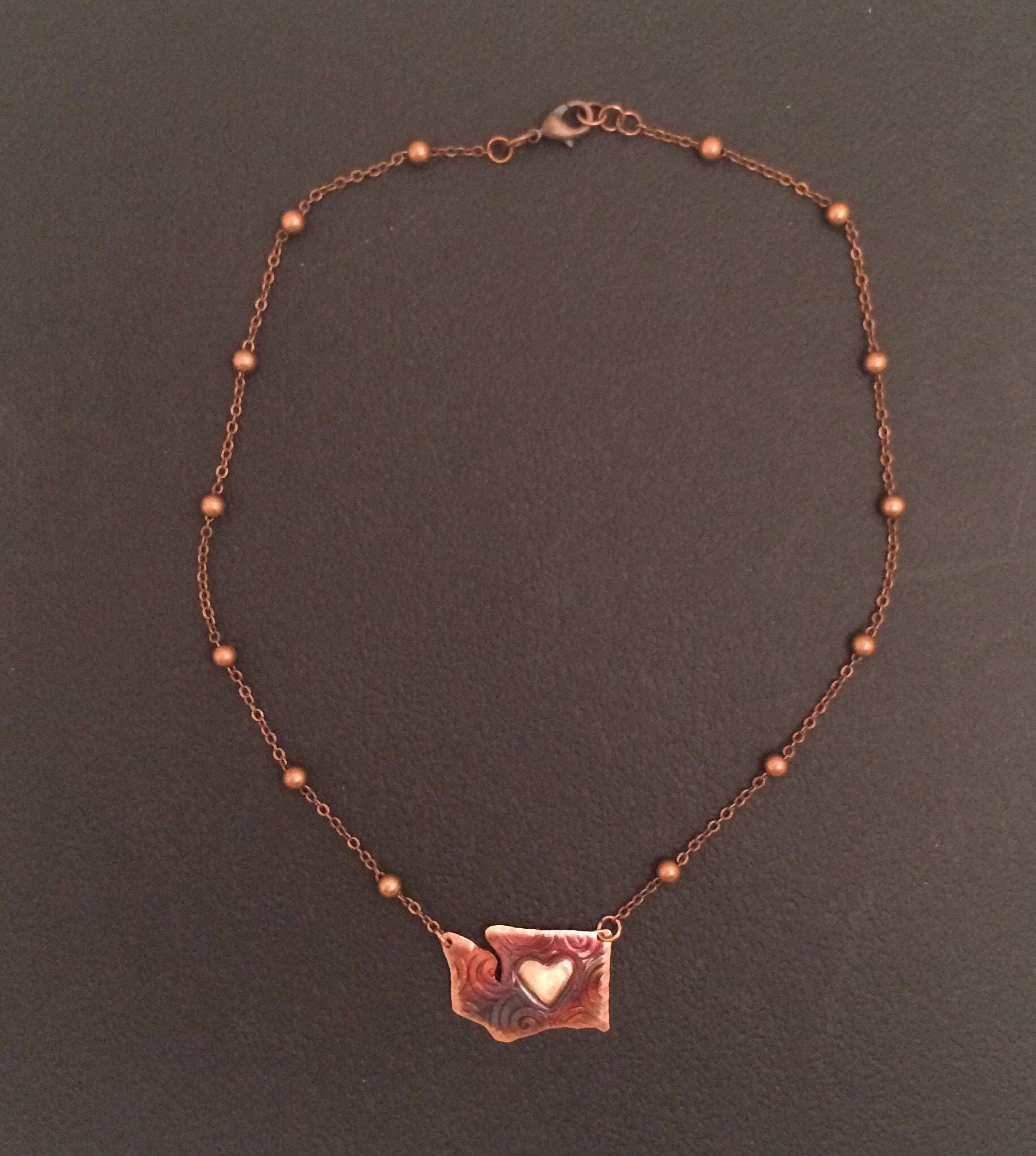 My heart is in Washington Necklace, State Necklace, Washington, Northwest Jewelry