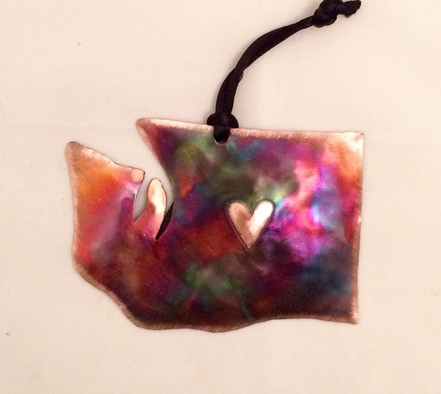 My heart is in Washington torch fired Ornament