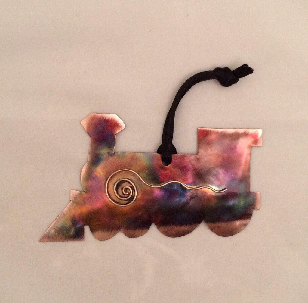 Handcrafted Copper Train Ornament