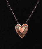 Handcrafted Copper Heart Pendant Necklace