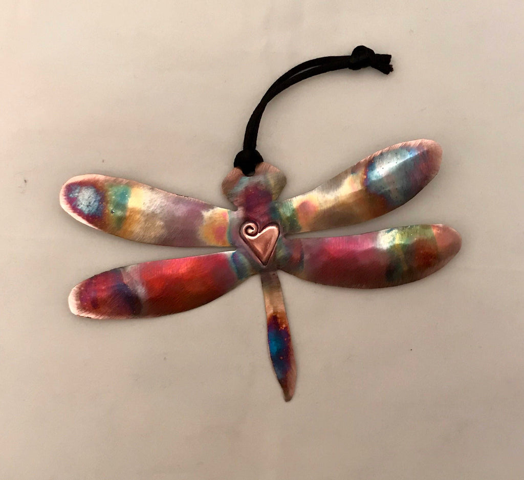 Handcrafted Copper Dragonfly Ornament