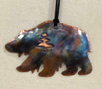 Handcrafted Copper Bear with Tree Ornament