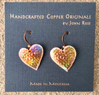 Handcrafted Copper Heart Earrings