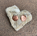 Handcrafted Copper DOG paw print Earrings, Dog Lover, Puppy Lover, Rescue Dogs