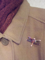 Handcrafted Copper Dragonfly Pin