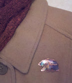 Handcrafted Copper Bear Pin