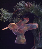 Handcrafted Copper Hummingbird Ornament