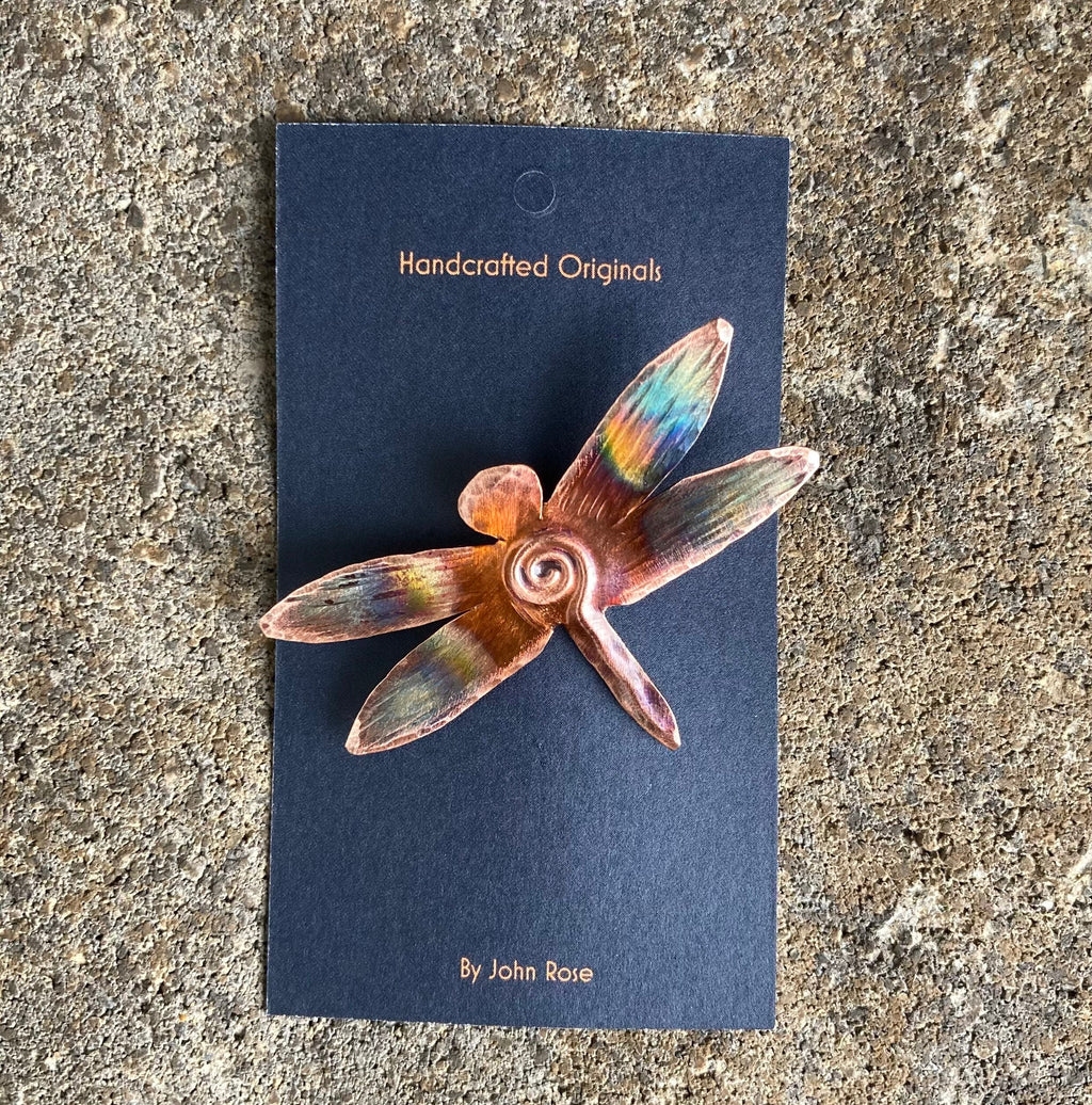 Handcrafted Copper Dragonfly Pin