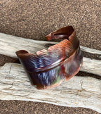 Hammered Copper Feather Cuff