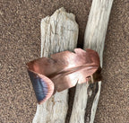 Hammered Copper Feather Cuff