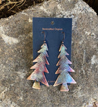 Handcrafted Heated Large Tree Earrings