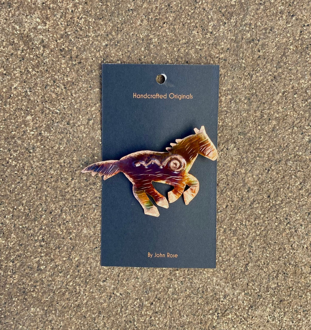 Handcrafted Copper Horse Pin