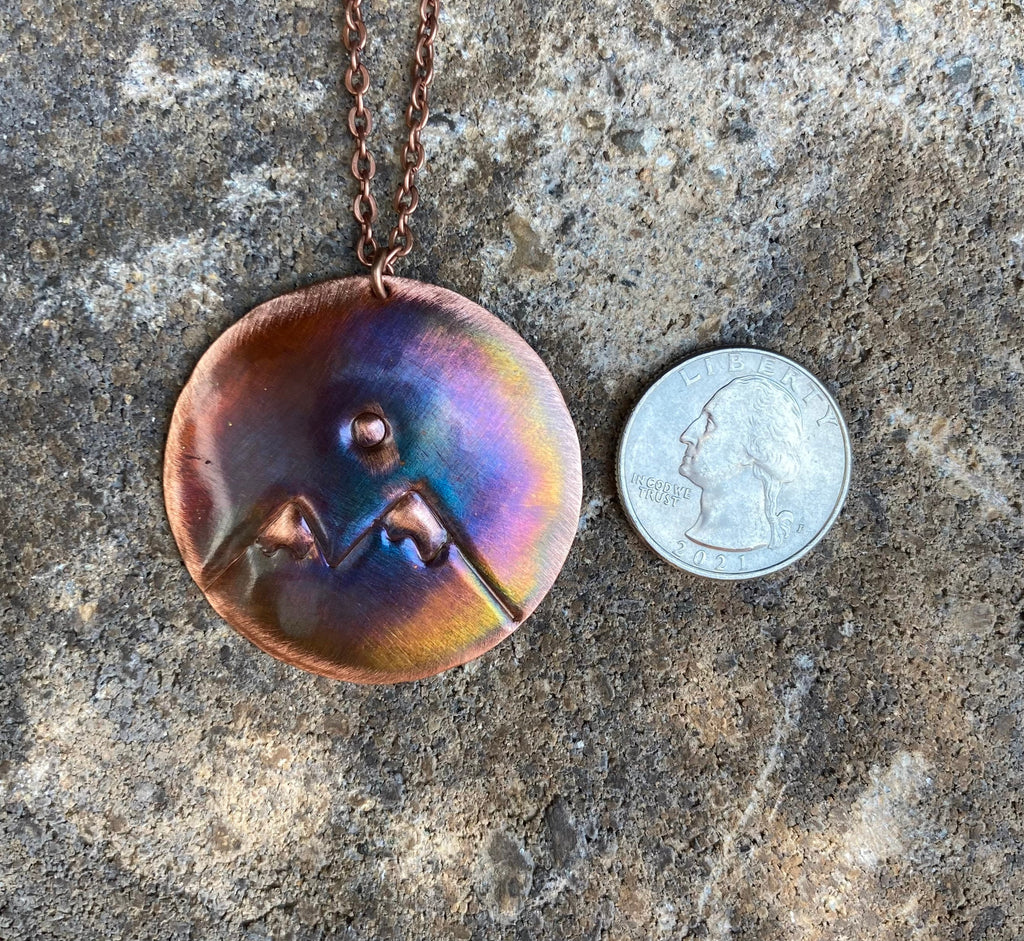 Mountain Scene Necklace, Hiking, Montana, Adventure, Explore