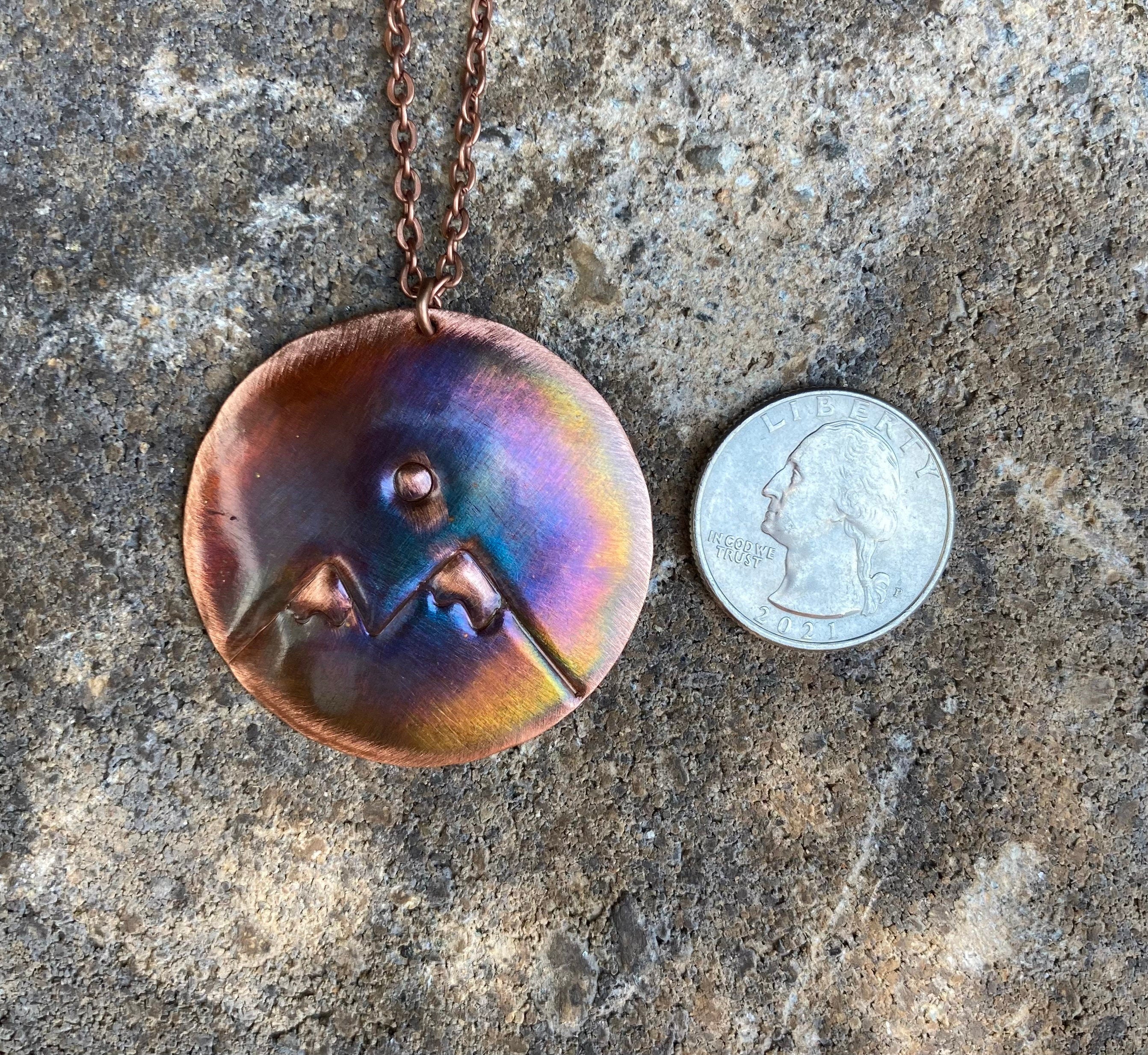 Mountain Scene Necklace, Hiking, Montana, Adventure, Explore