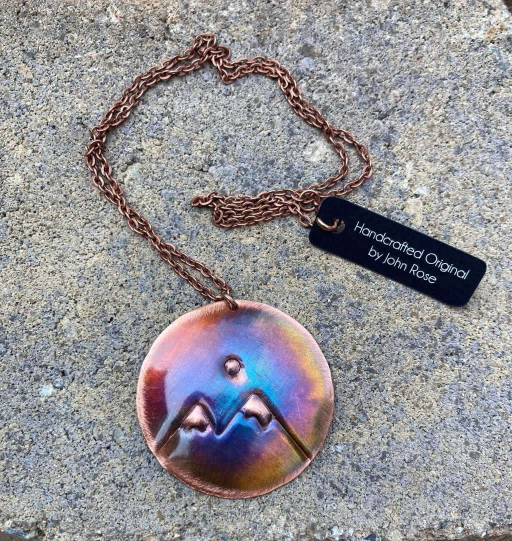 Mountain Scene Necklace, Hiking, Montana, Adventure, Explore