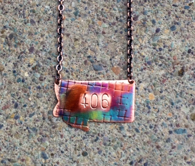 State of Montana 406 Necklace