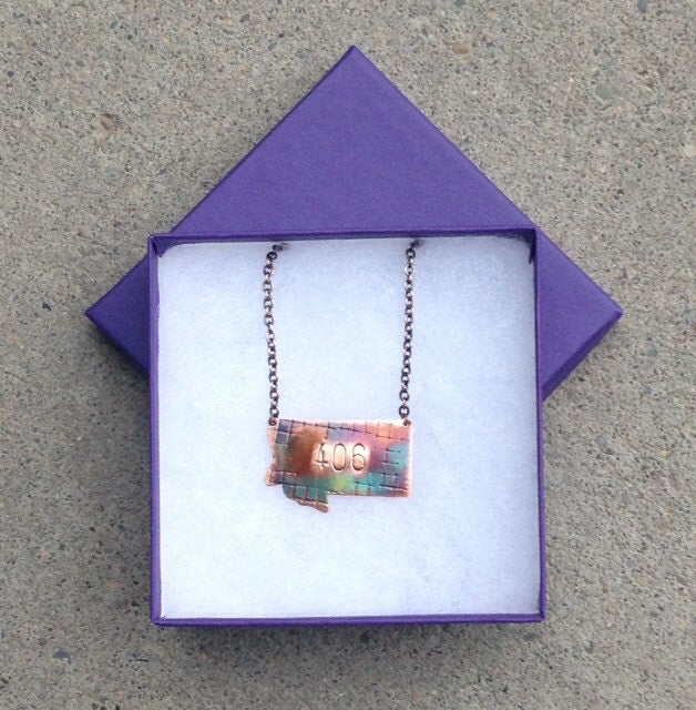 State of Montana 406 Necklace