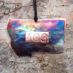 Montana 406 Torch fired copper Ornament