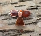 Copper Angel with Heart  Pin