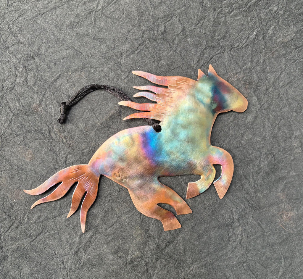 Handcrafted Copper Fire Horse Ornament, Year of the Horse, symbolic, 2026, Chinese New Year, Collectible
