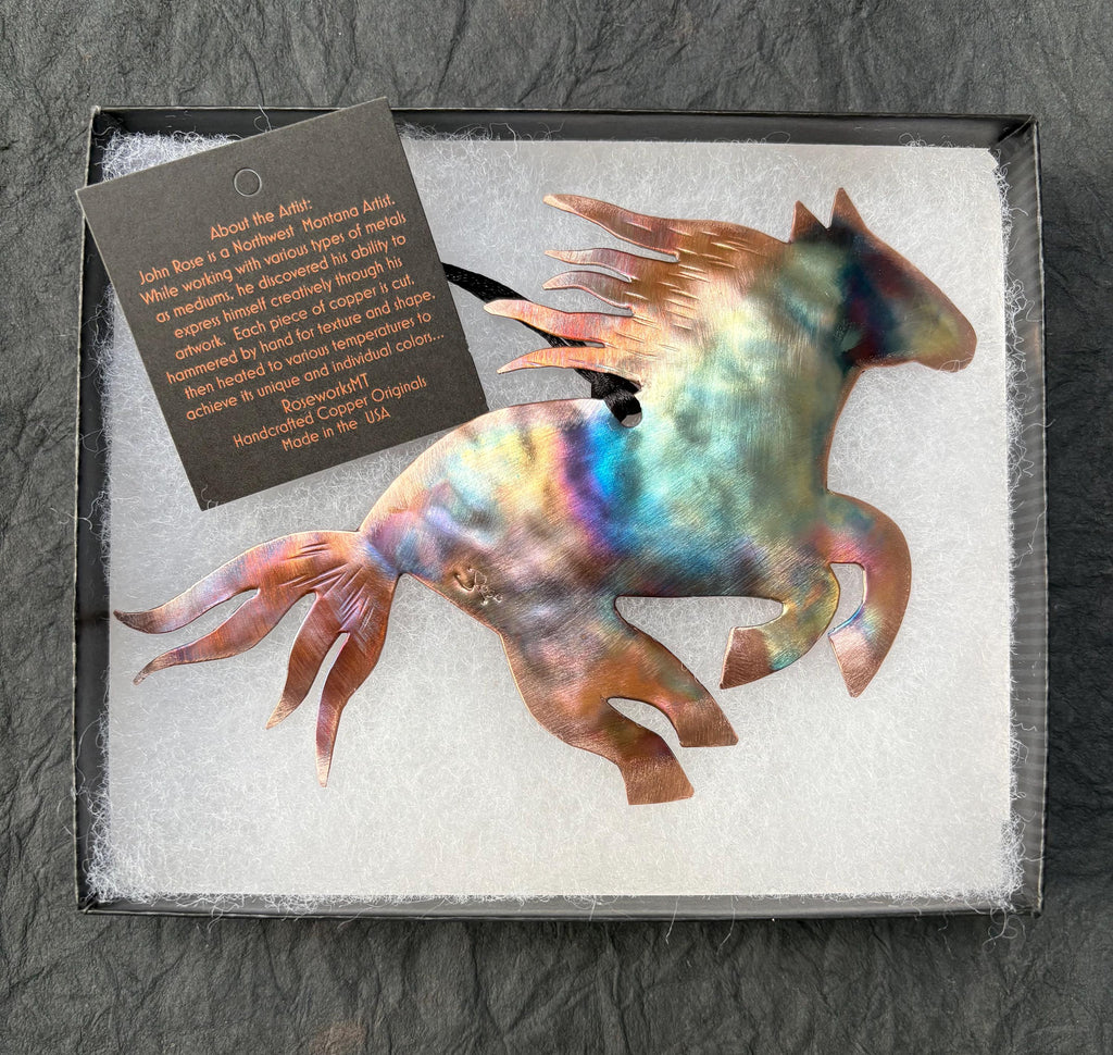Handcrafted Copper Fire Horse Ornament, Year of the Horse, symbolic, 2026, Chinese New Year, Collectible