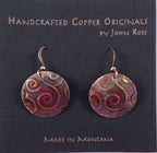 Handcrafted Copper Disk Earrings
