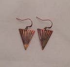 Handcrafted Heated Copper Embossed Earrings
